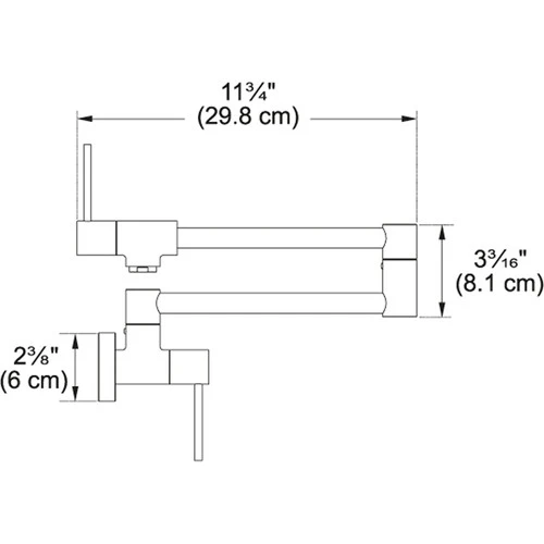 Franke PF4400 Pescara Wall-Mounted Pot Filler Faucet 4 Franke PF4400 Pescara Wall-Mounted Pot Filler Faucet - Image 2