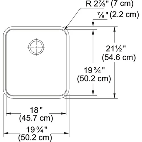 Franke GDX11018 Grande 21-1/2-In X 19-3/4-In Single Basin Undermount 18-Gauge Kitchen Sink 4 Franke GDX11018 Grande 21-1/2-In X 19-3/4-In Single Basin Undermount 18-Gauge Kitchen Sink - Image 2