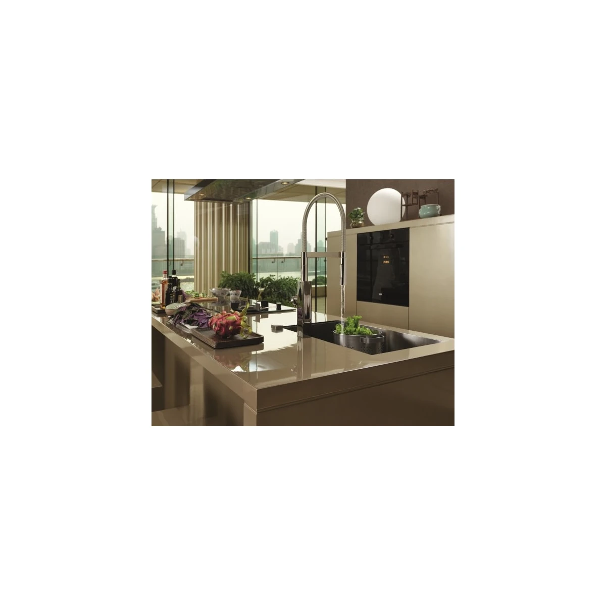 Franke | Crystal 32-1/2" Undermount Single Basin Stainless Steel Kitchen Sink 5 Franke | Crystal 32-1/2" Undermount Single Basin Stainless Steel Kitchen Sink - Image 3