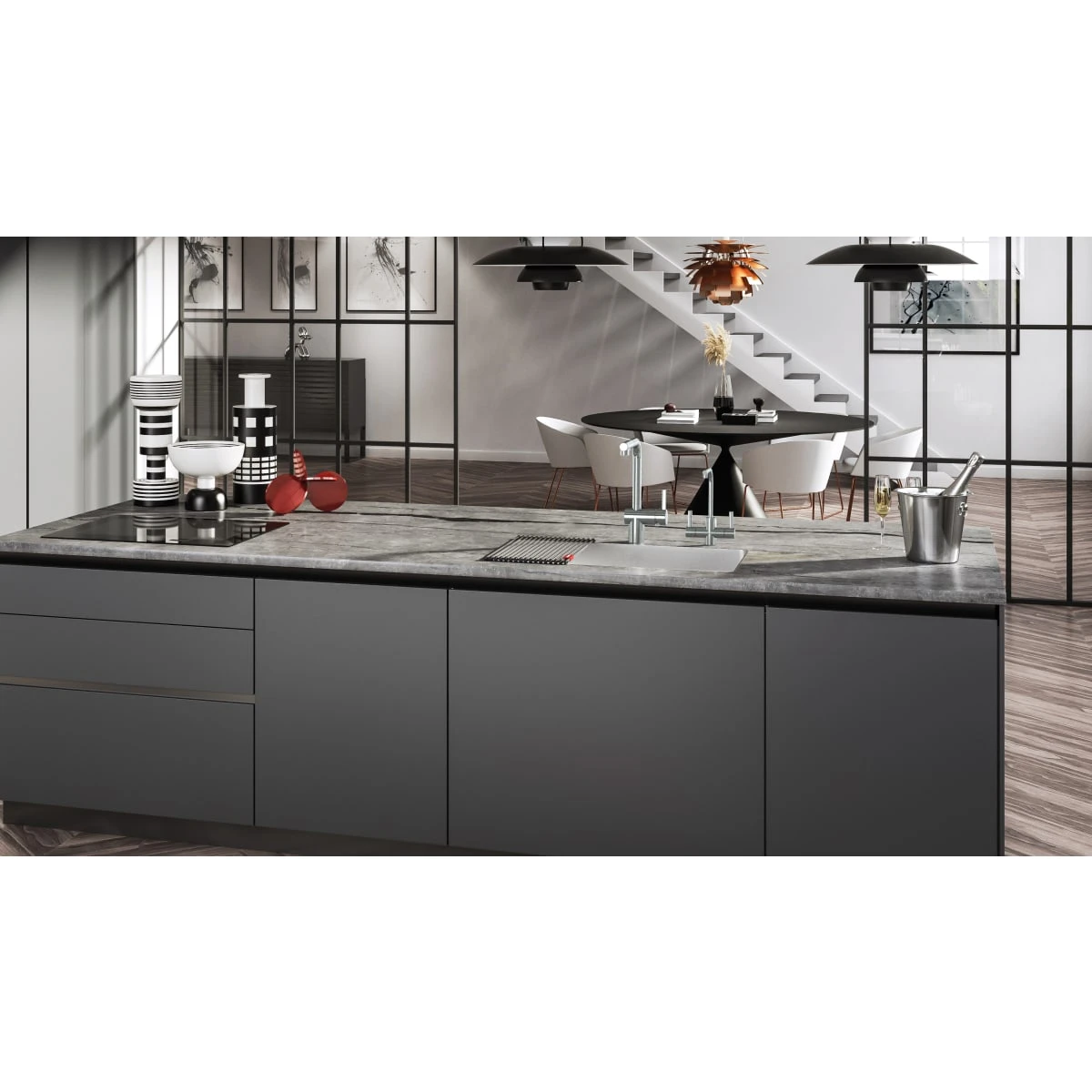 Franke | Atlas Neo 1.75 GPM Single Hole Pull Out Kitchen Faucet 6 Franke | Atlas Neo 1.75 GPM Single Hole Pull Out Kitchen Faucet - Image 4