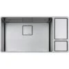 Franke | Chef Center 33-5/8" 18-Gauge Undermount Kitchen Sink With Drain Board, Roller Mat, Colander, Cutting Board, Compost Bin, And Multi-Level Sink Grid -Franke Store franke cux11024 w 2