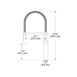 Franke | Pescara 1.75 GPM Deck Mounted Pull-Down Kitchen Faucet -Franke Store franke ffpd43 drawing