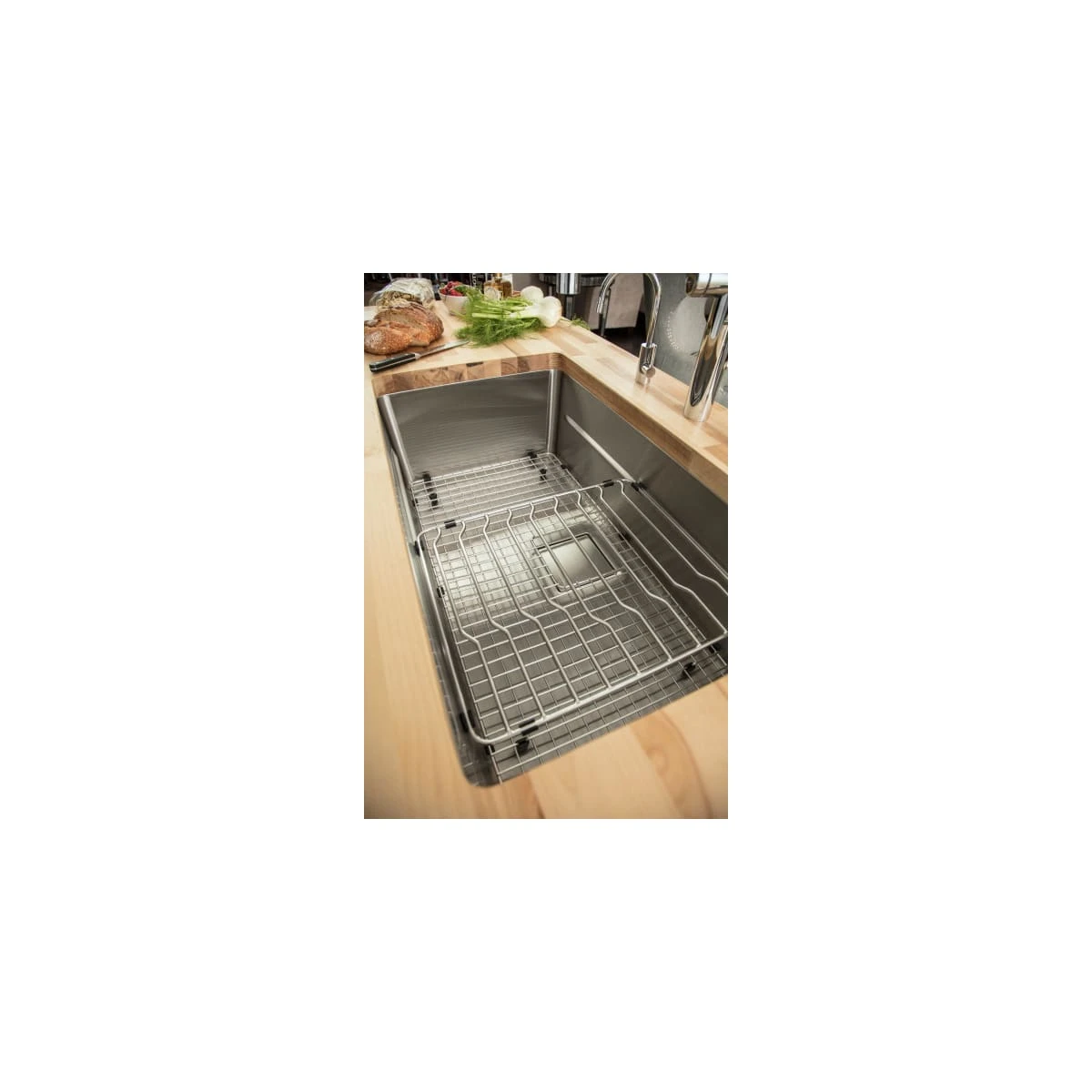 Franke | Pescara 32-1/2" Undermount Single Basin Stainless Steel Kitchen Sink 4 Franke | Pescara 32-1/2" Undermount Single Basin Stainless Steel Kitchen Sink - Image 2